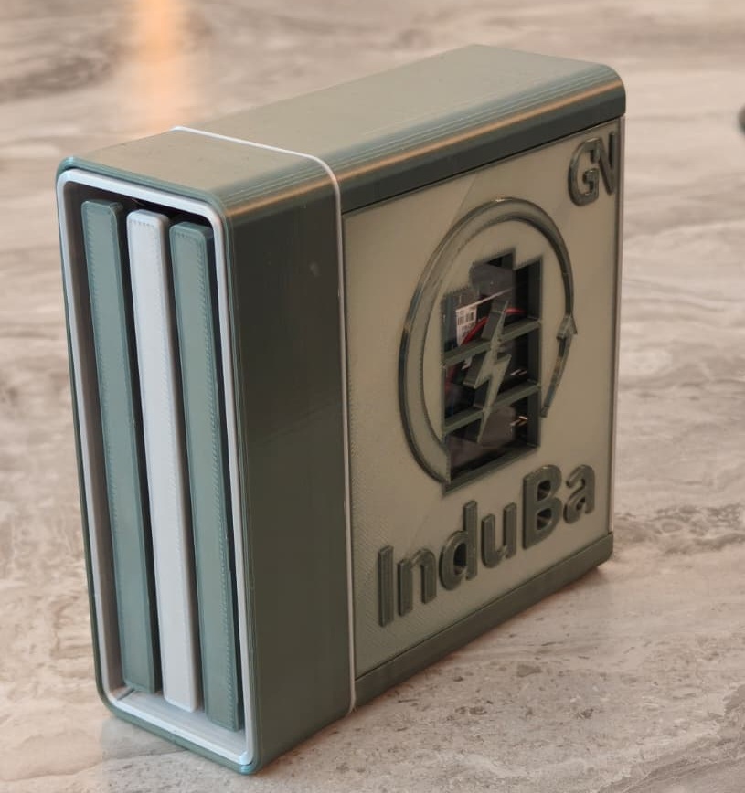 Eigen InduBa EMS-hardware met GraNext GN-logo